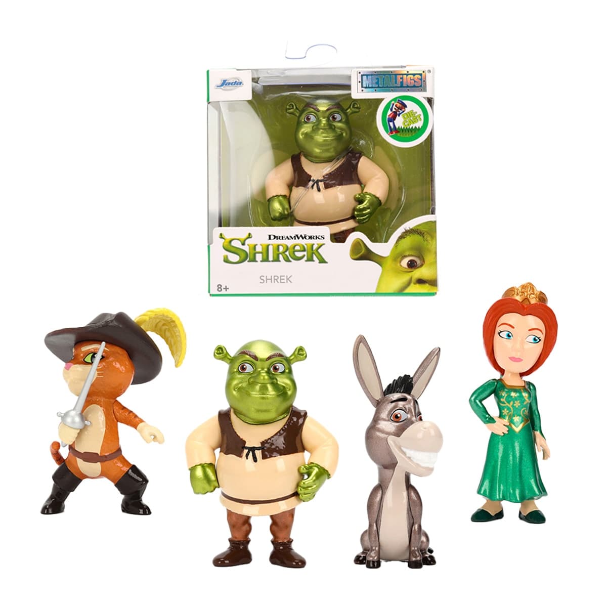 Jada - Figura coleccionable de metal de 7cm Shrek en caja transparente con ventana Jada.