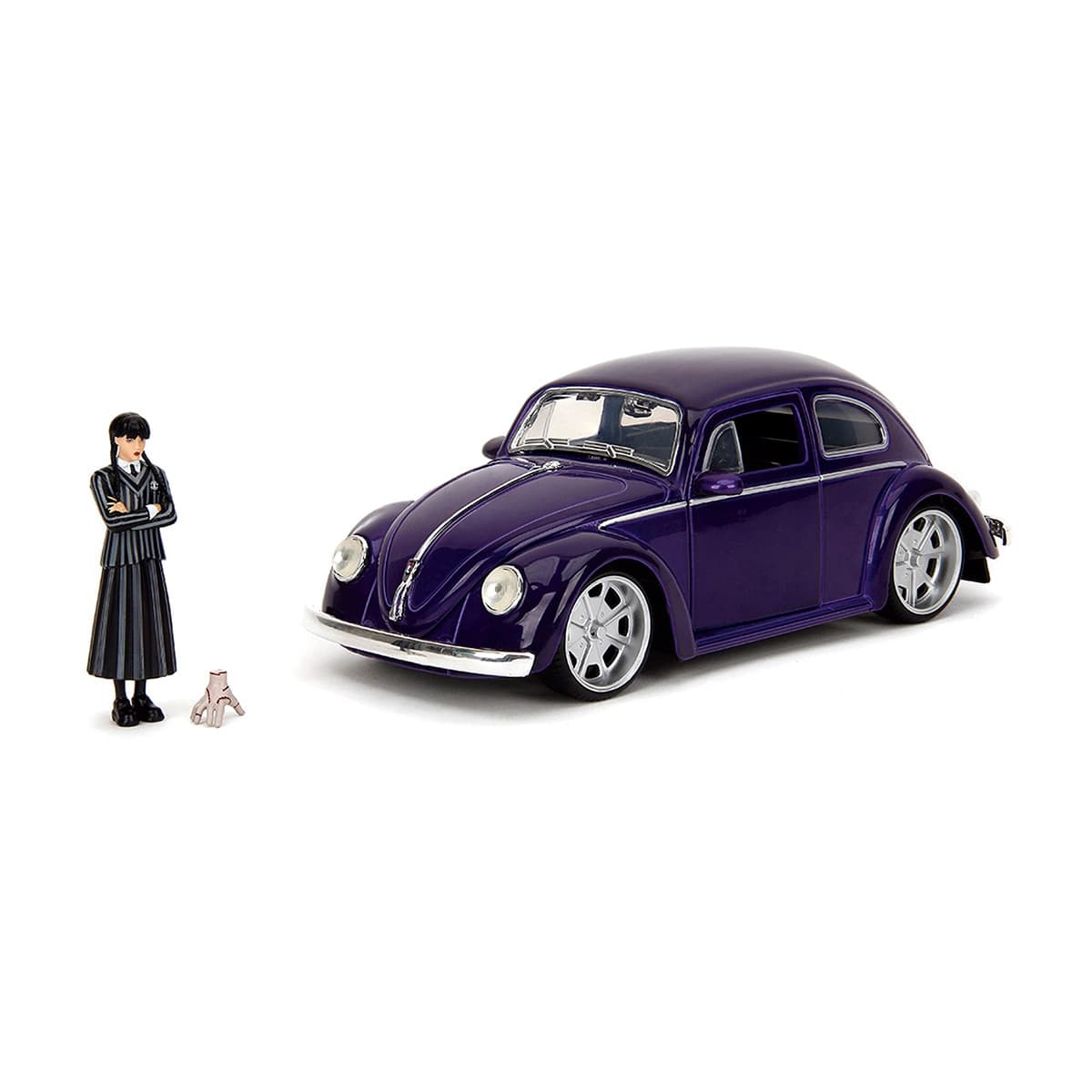 Jada - Volkswagen Beetle modelo 1972 con figura Miércoles Jada.