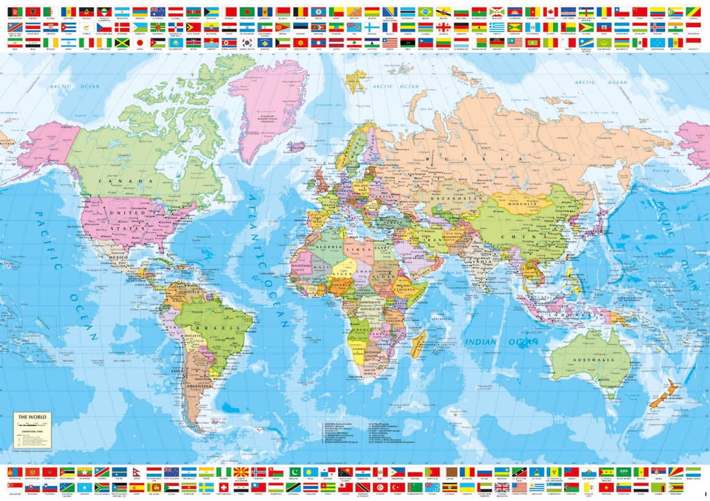 Puzzle 1500 Piezas Political World Map Educa - Image 2
