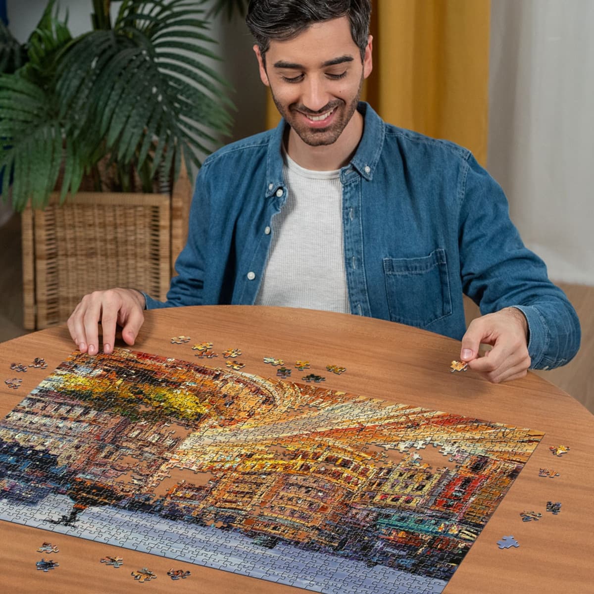 Puzzle 1000 Piezas  Pintura Gran Via Madrid Ravensburger - Image 2