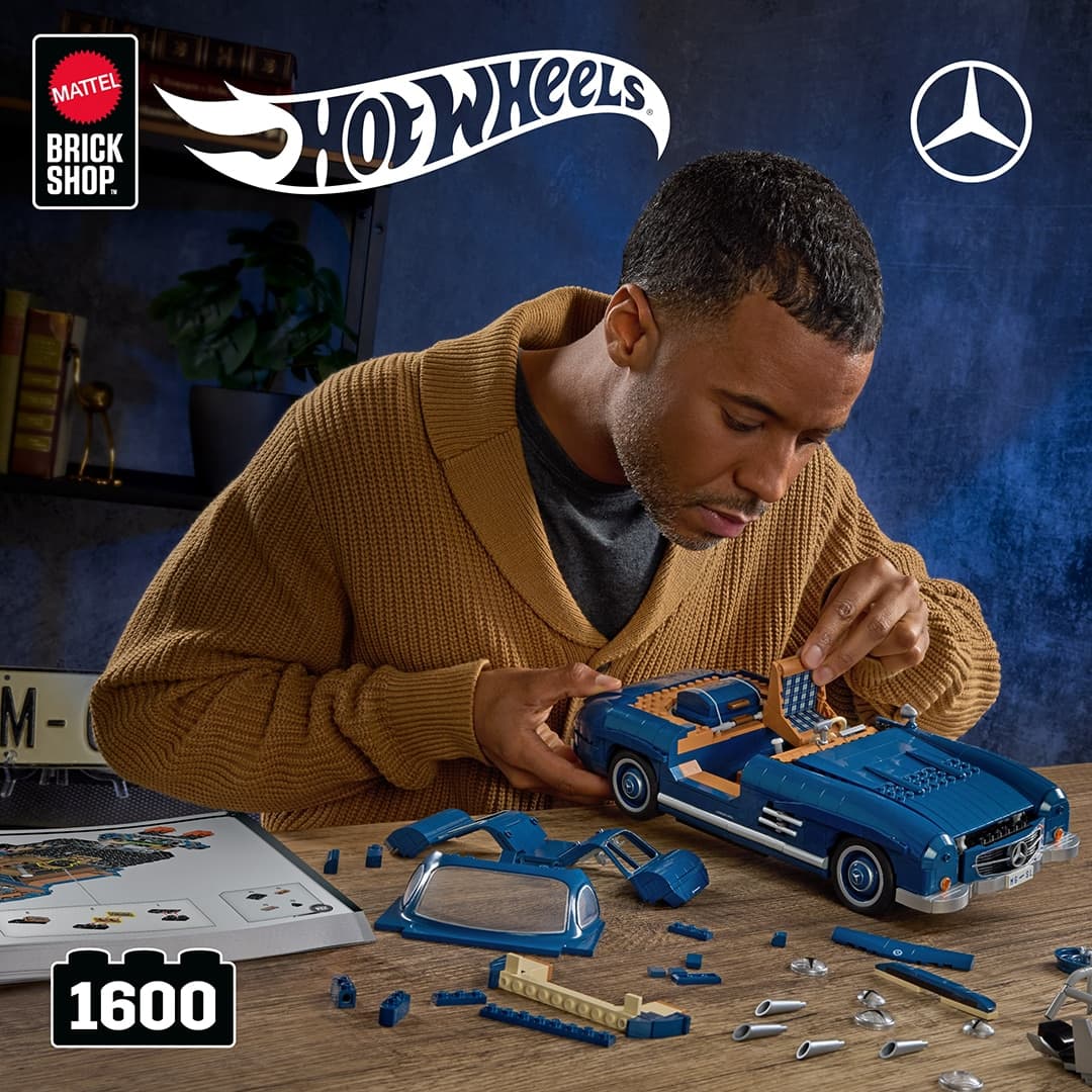 Coche de bloques de construcción Mercedes-Benz 300 SL Hot Wheels Mega - Image 2