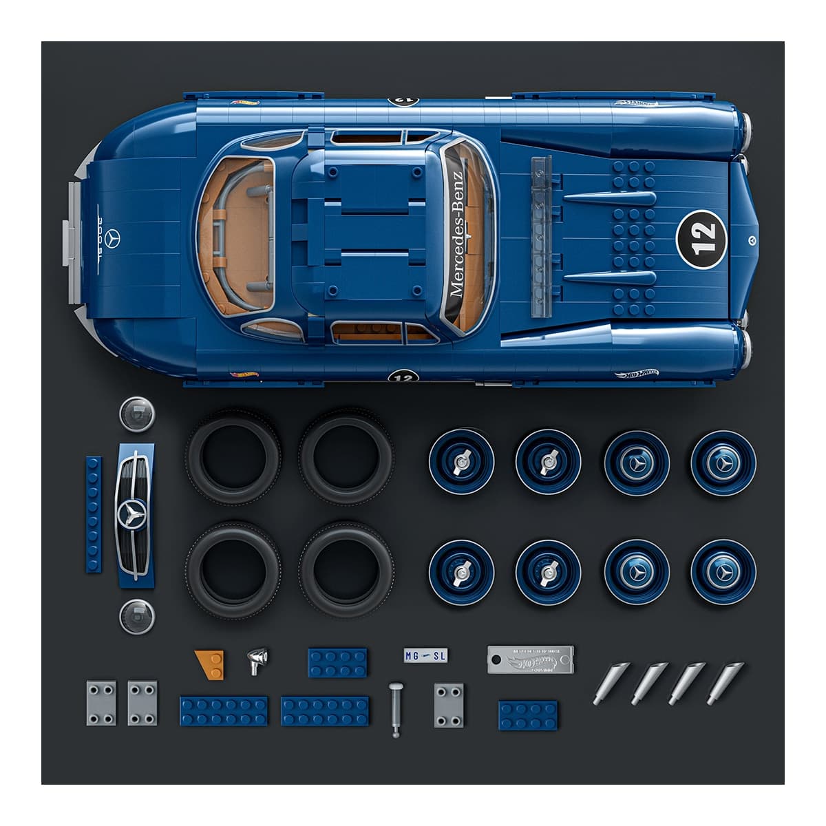 Coche de bloques de construcción Mercedes-Benz 300 SL Hot Wheels Mega - Image 4