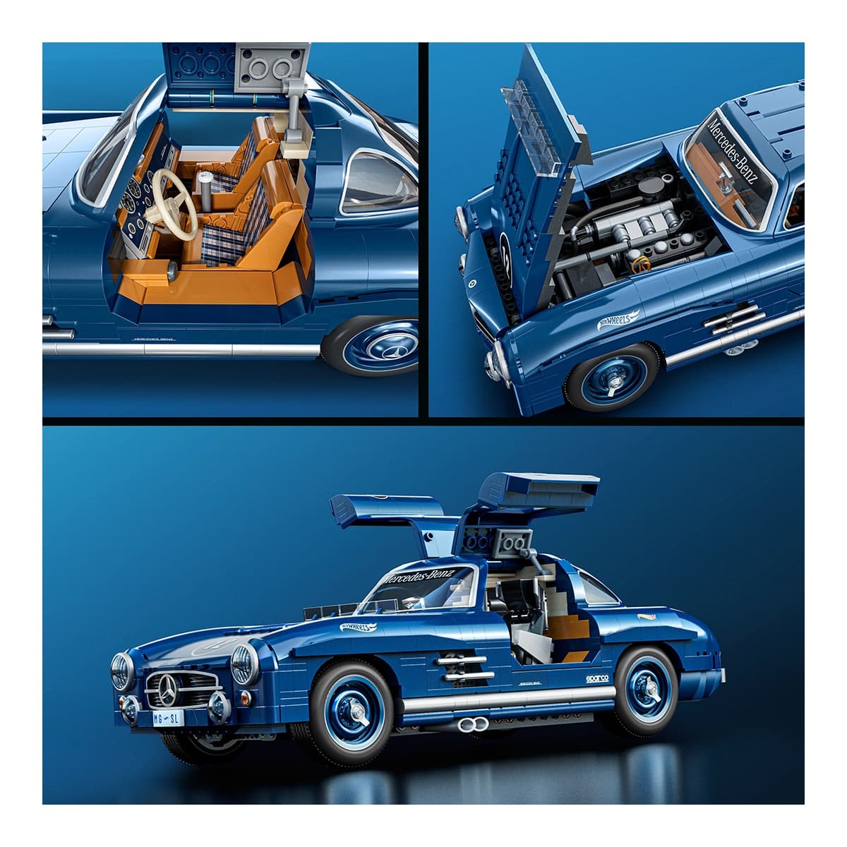 Coche de bloques de construcción Mercedes-Benz 300 SL Hot Wheels Mega - Image 6