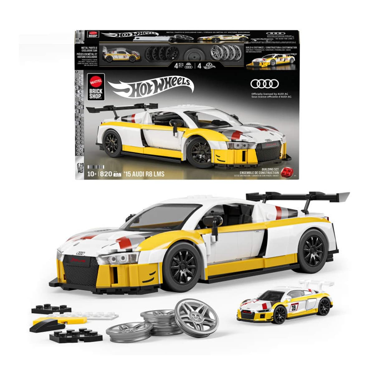 Mattel Brick Shop - Coche escala 1:16 Audi Mattel Brick Shop Élite.