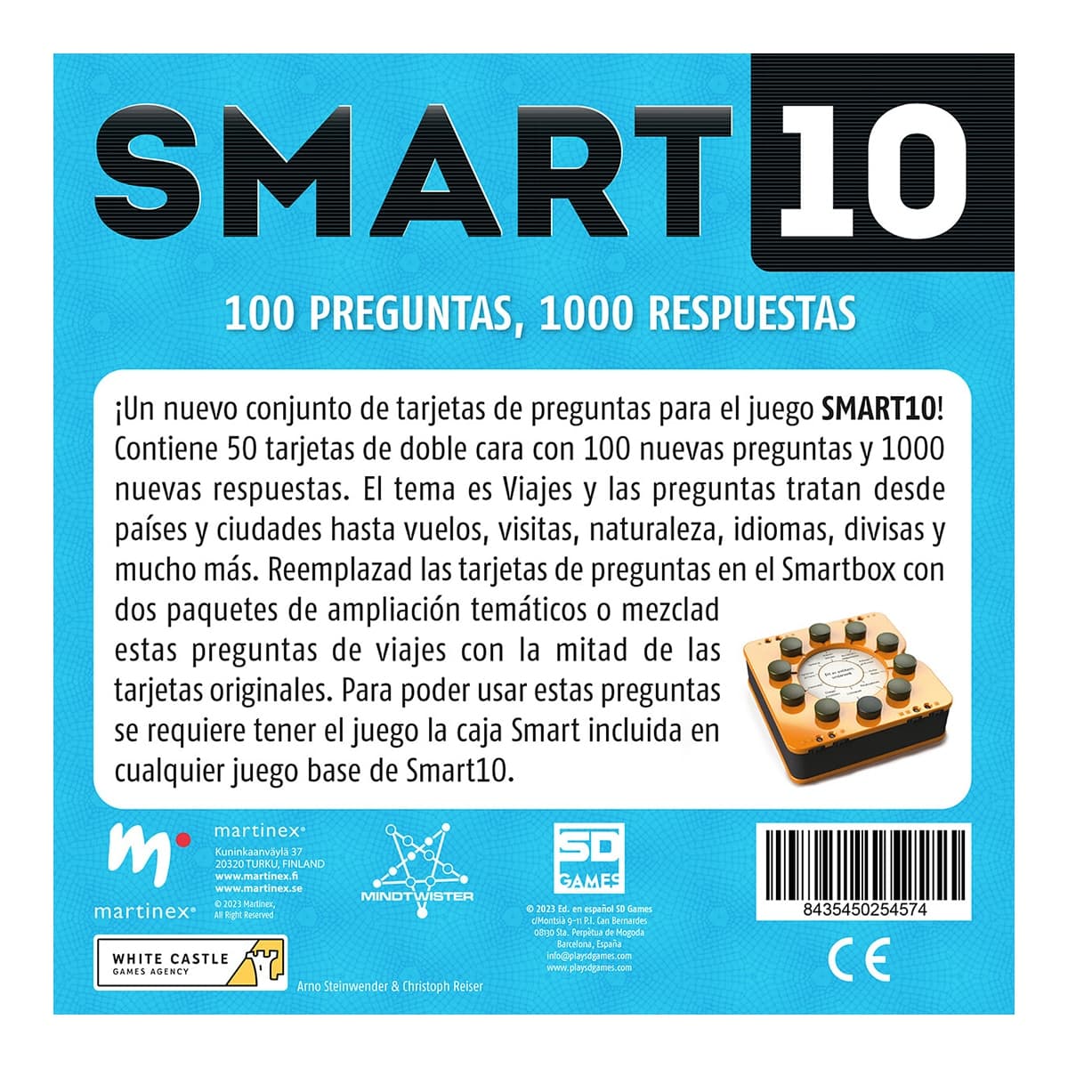 Juego de mesa Smart 10 Viajes Preguntas de Viajes - Image 7