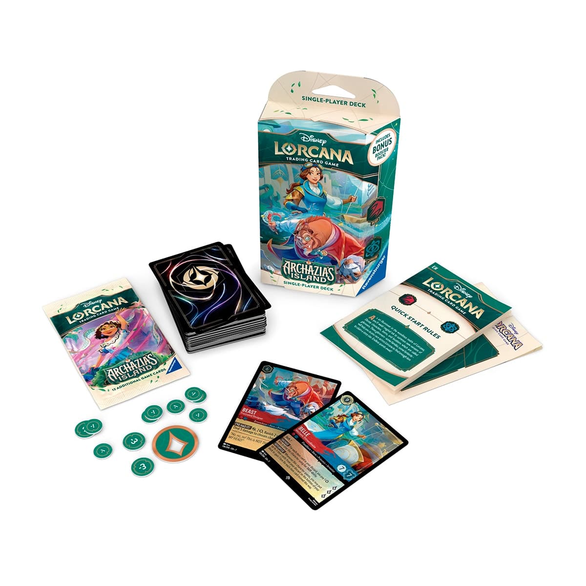 Disney Lorcana - Mazo de cartas Disney Lorcana Chapter 7: Archazias Island. Starter DeckS A-B - Amethyst & Steel - Ruby & Sapphire.