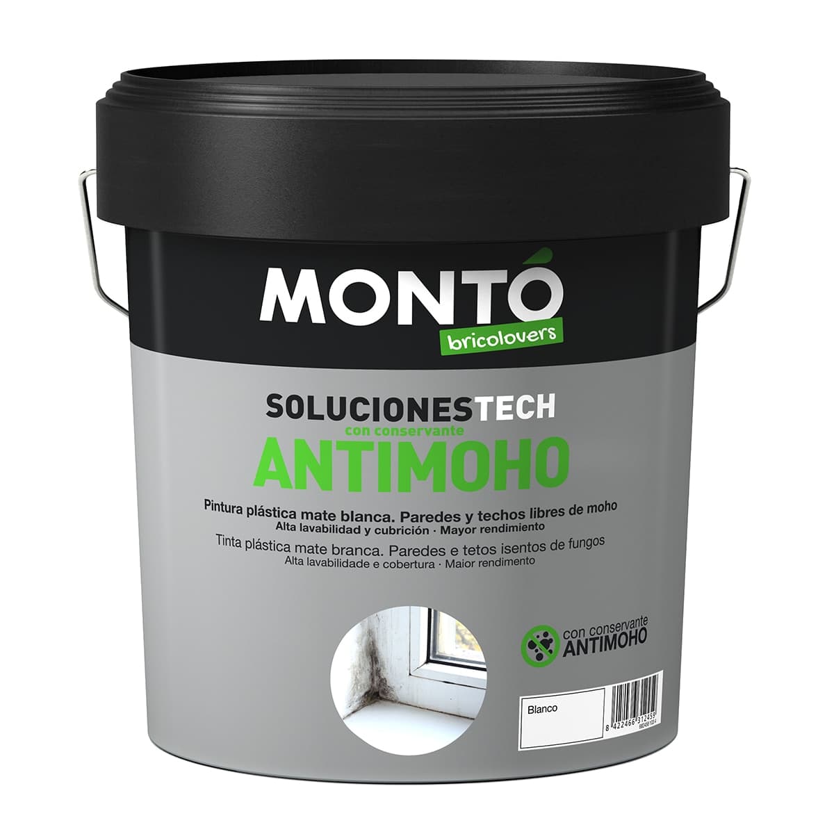 MONTÓ - Pintura Plástica Mate Antimoho 4 l.