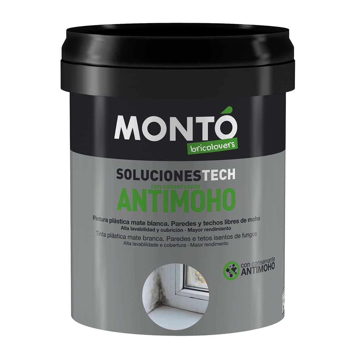 MONTÓ - Pintura Plástica Mate Antimoho 750 ml.