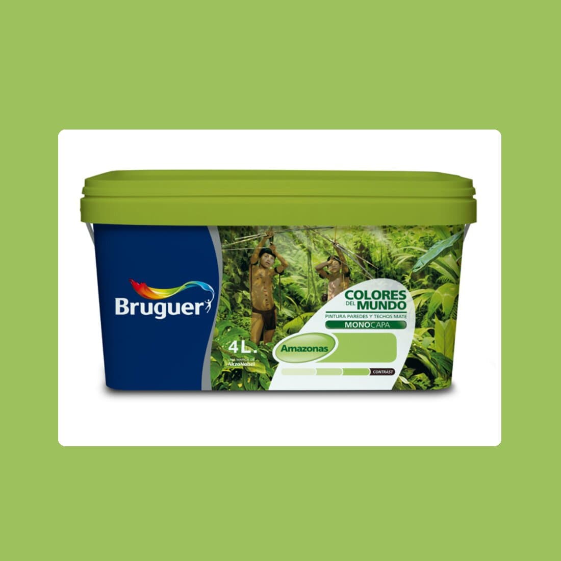 Bruguer - Pintura Plástica Mate Colores Del Mundo 4 l - Serie Amazonas.