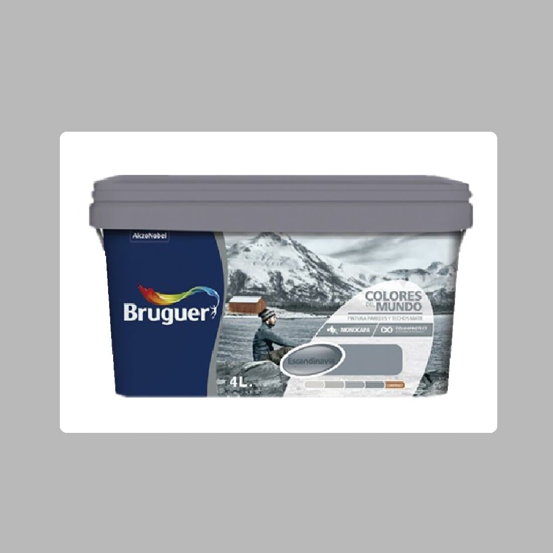 Bruguer - Pintura Plástica Mate Colores Del Mundo 4 l - Serie Escandinavia.