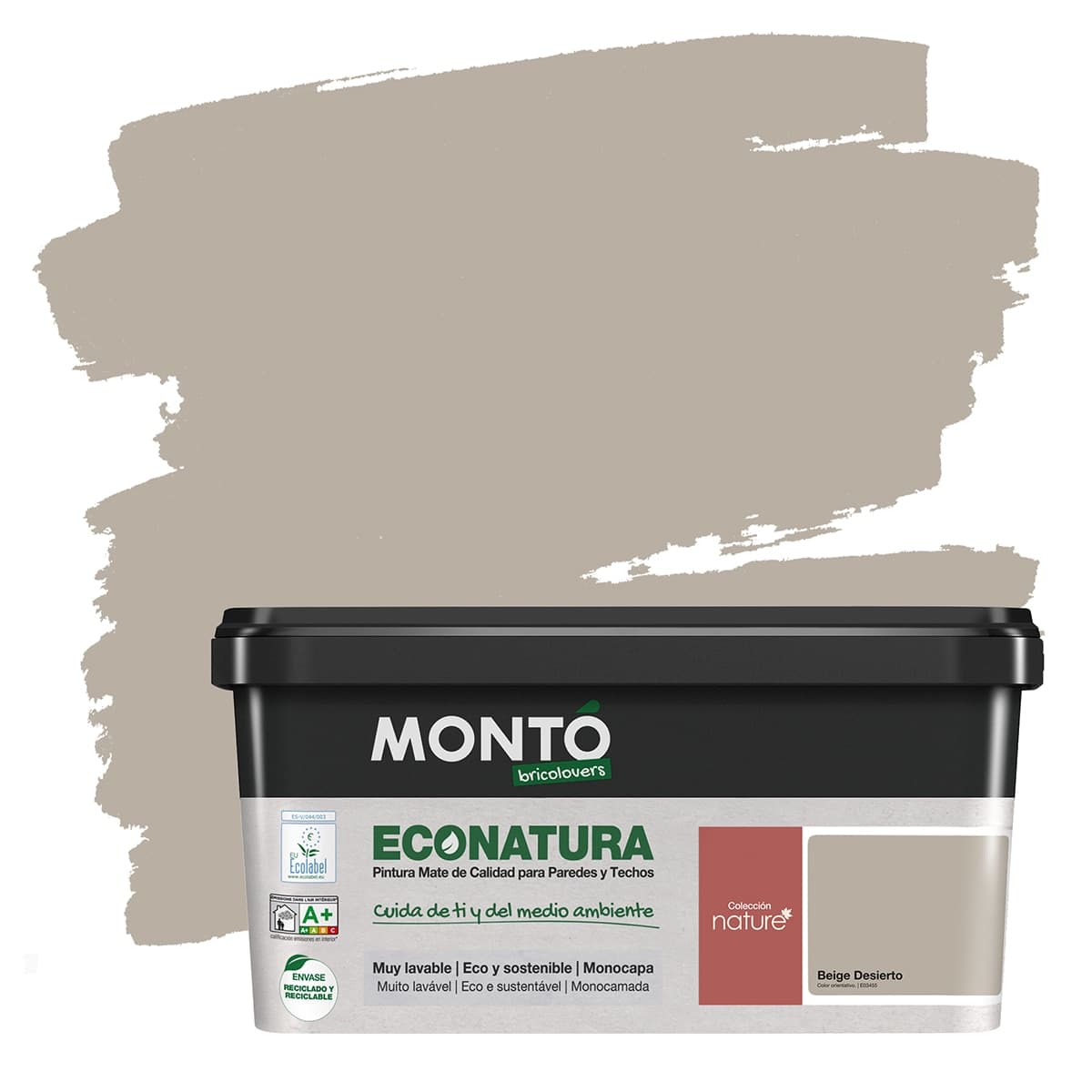 MONTÓ - Pintura Plástica Mate Eco Natura Sostenible 4 l.