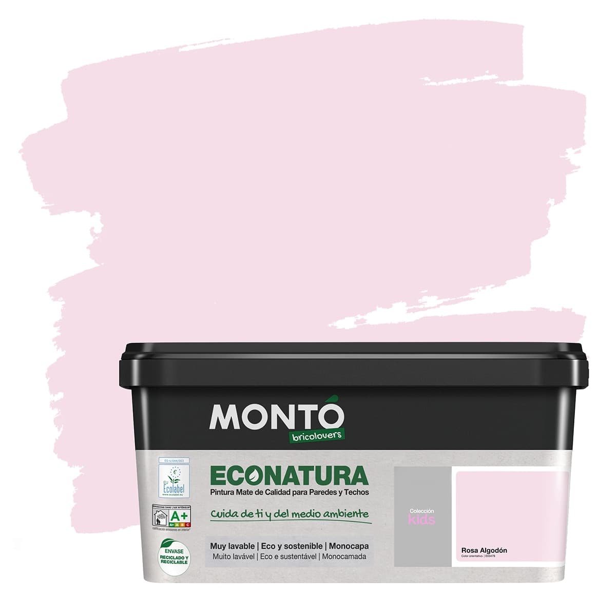 MONTÓ - Pintura Plástica Mate Eco Natura Sostenible 4 l.