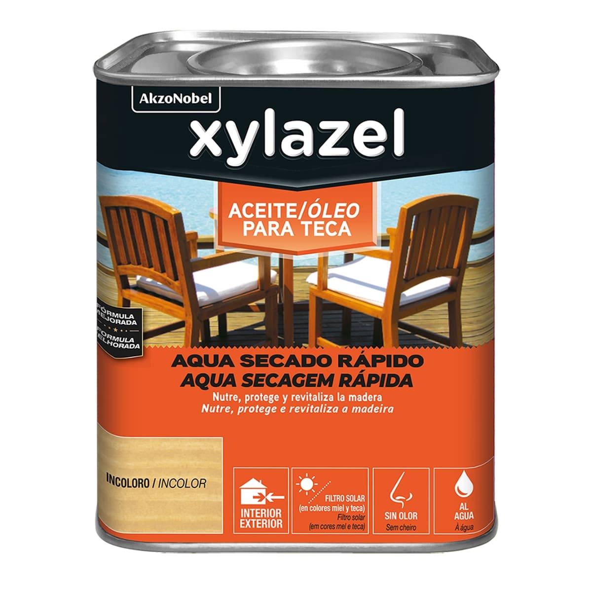Xylazel - ACEITE TECA AGUA INCOLORO 0,750 L.