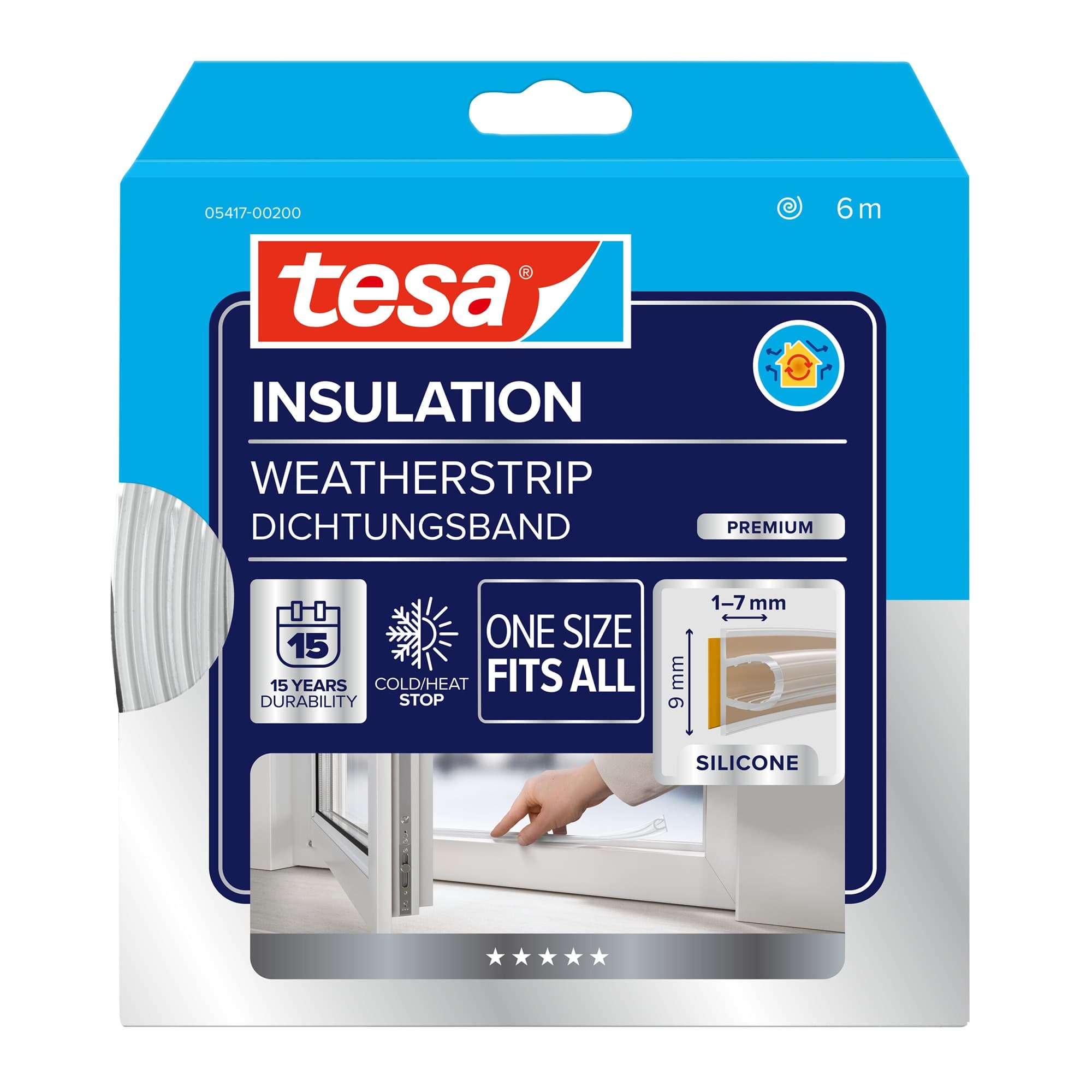 Tesa - Burlete Silicona Premium Flexible 6 m.