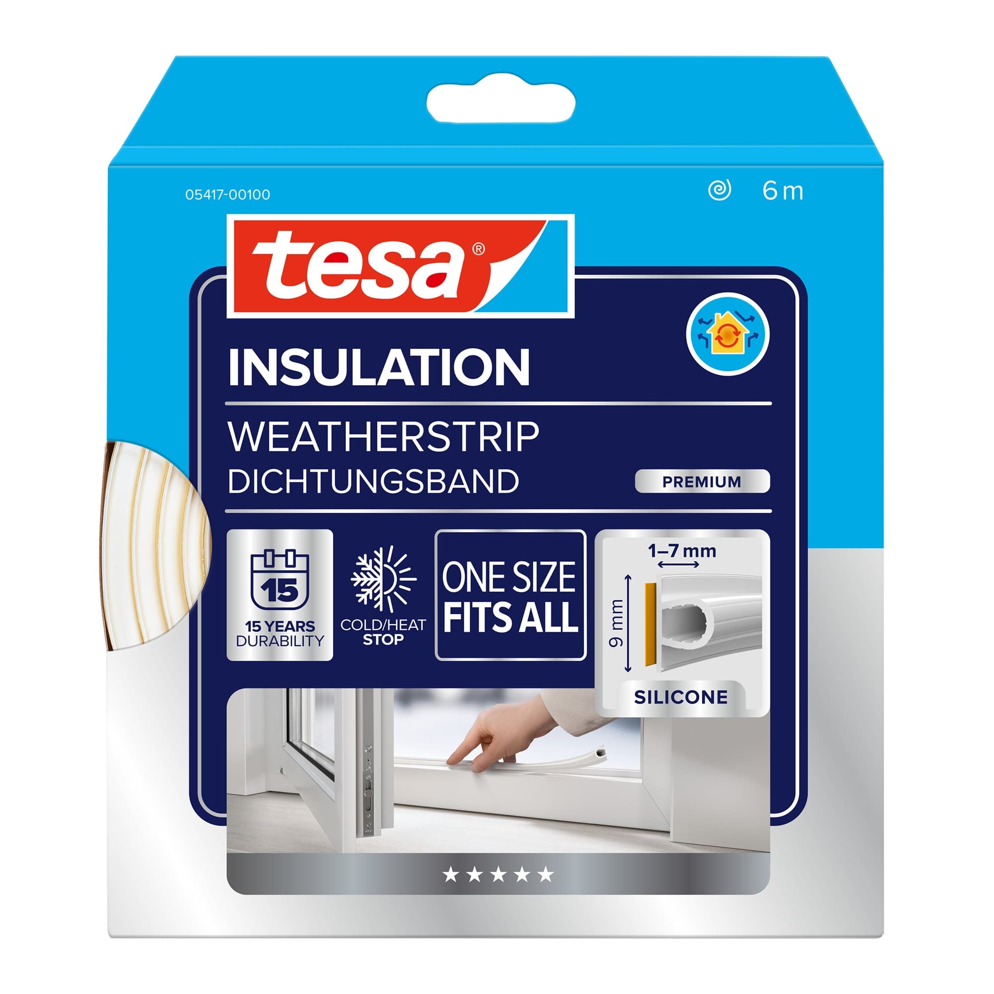 Tesa - Burlete Silicona Premium Flexible 6 m.