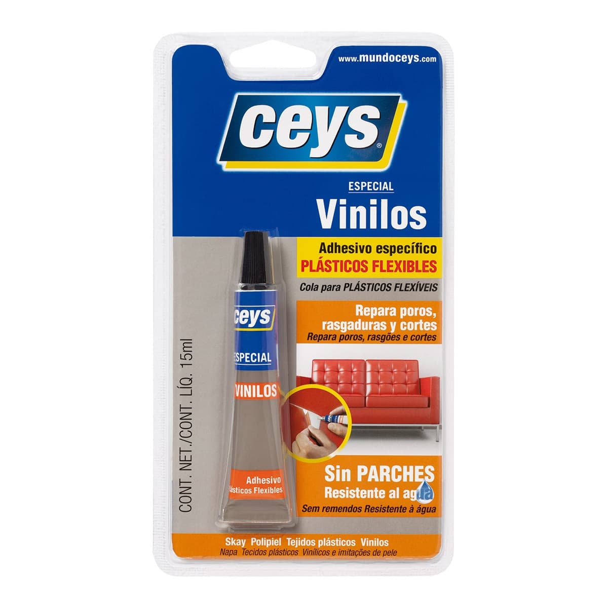 Ceys - Adhesivo Vinilo y Plásticos Flexibles 15 ml.