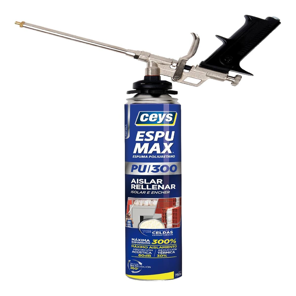 Ceys - Espuma Poliuretano Espumax Aislar y Rellenar 750 ml.