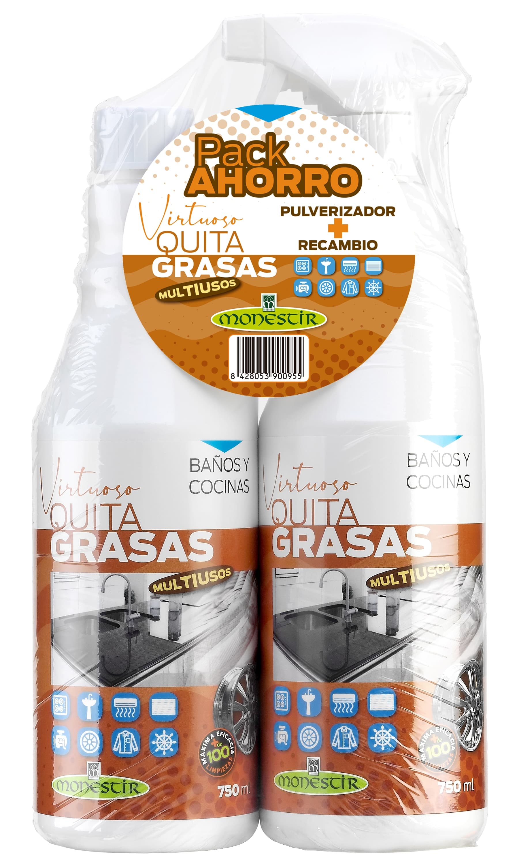 Monestir - Pack Quitagrasas Ahorro 750 ml x 2.