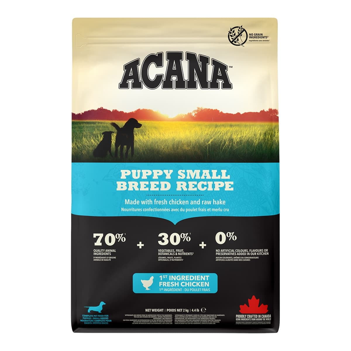 Acana - Pienso para perro Cachorro de raza Pequeña sabor pollo Acana 2 kg.