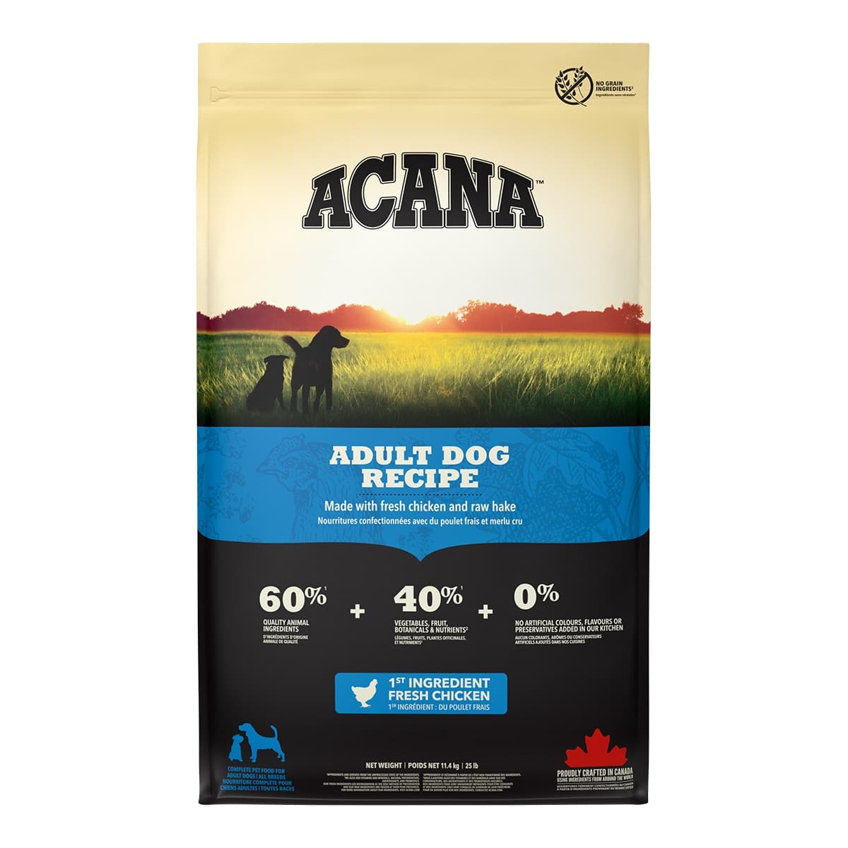Acana - Pienso para perros adultos sabor pollo Acana 11,40 kg.