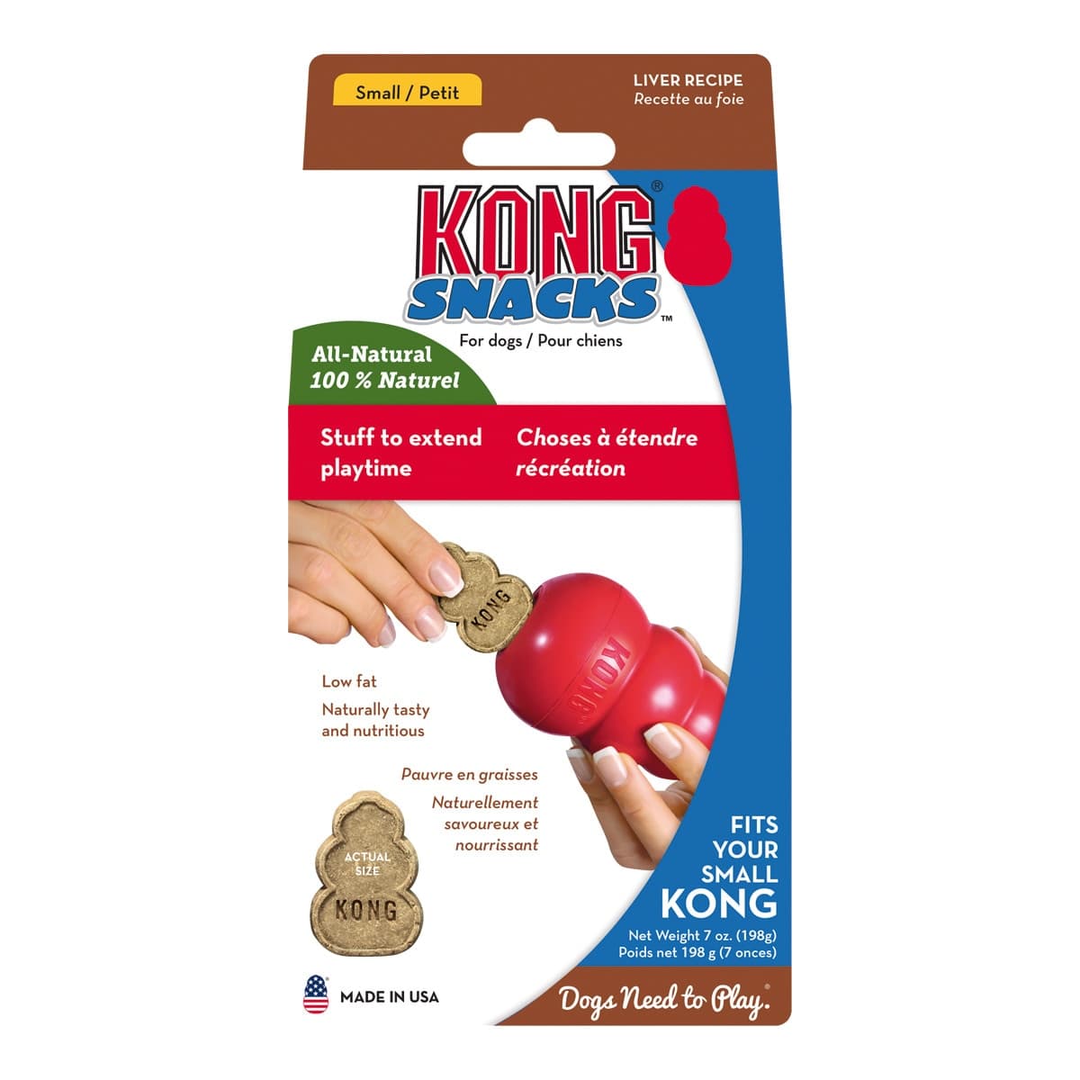 Kong - Snacks para perros adultos pequeños Kong hígado 198 g.