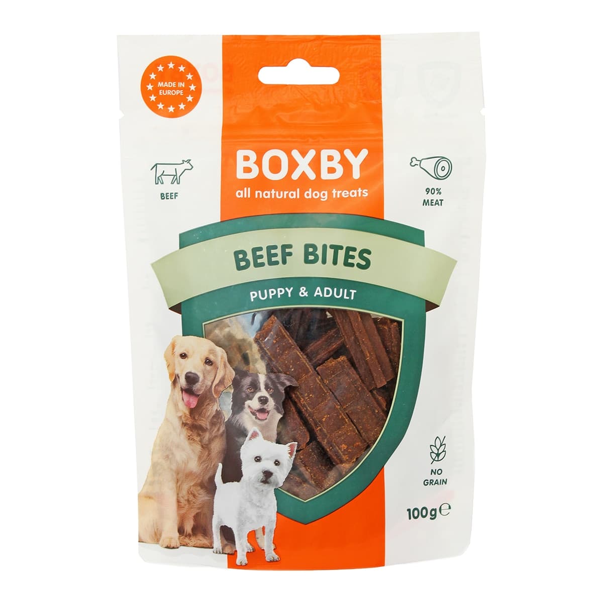 Boxby - Snack para perros cachorros y adultos Boxby Beef Bites mixto 100 g.