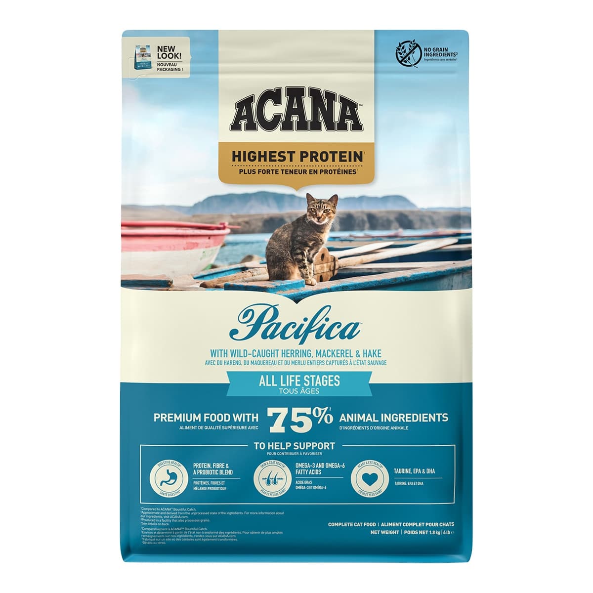 Acana - Pienso para gatos Pacífica sabor pescado Acana 1,8 kg.