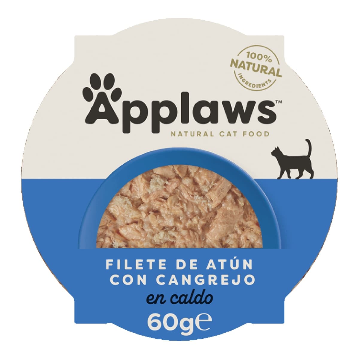 Applaws - Comida húmeda para gatos adultos Applaws atún y cangrejo 60 g.
