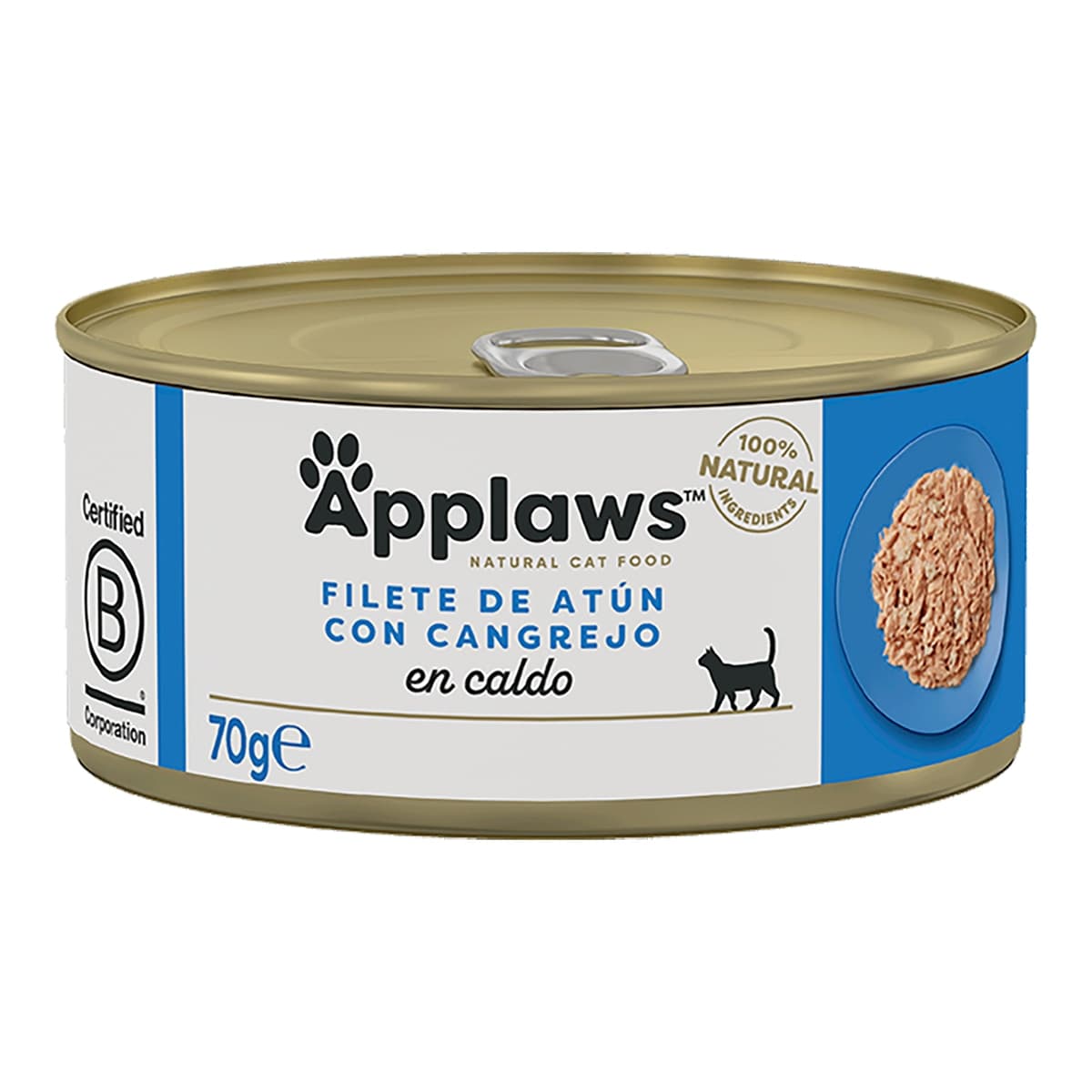 Applaws - Comida húmeda para gatos adultos Applaws atún y cangrejo 70 g.