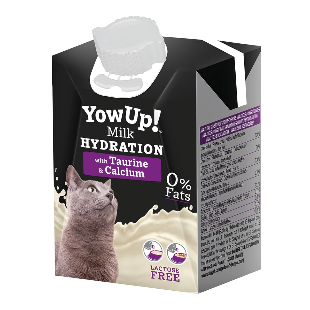 Yow Up - Leche sin lactosa para gatos Yow Up 200 ml.