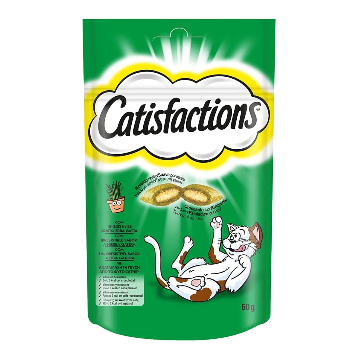Catisfactions - Snack para gatos Catisfactions bocaditos de hierba gatera 60 g.