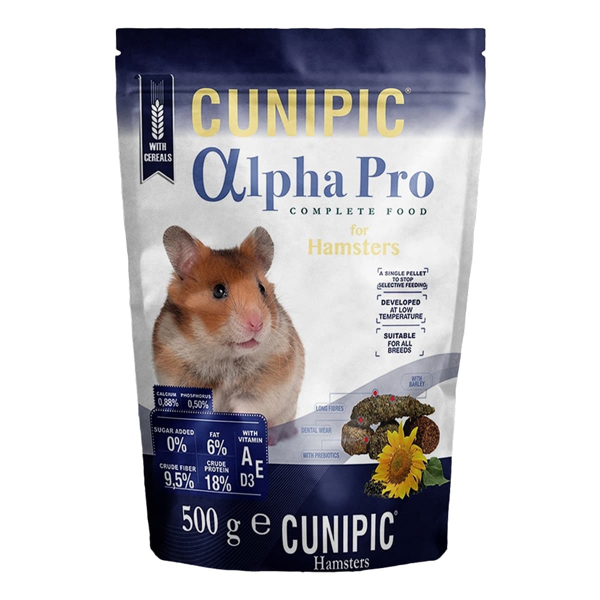 Cunipic - Pienso para hámsteres adultos Cunipic Alpha Pro 500 g.