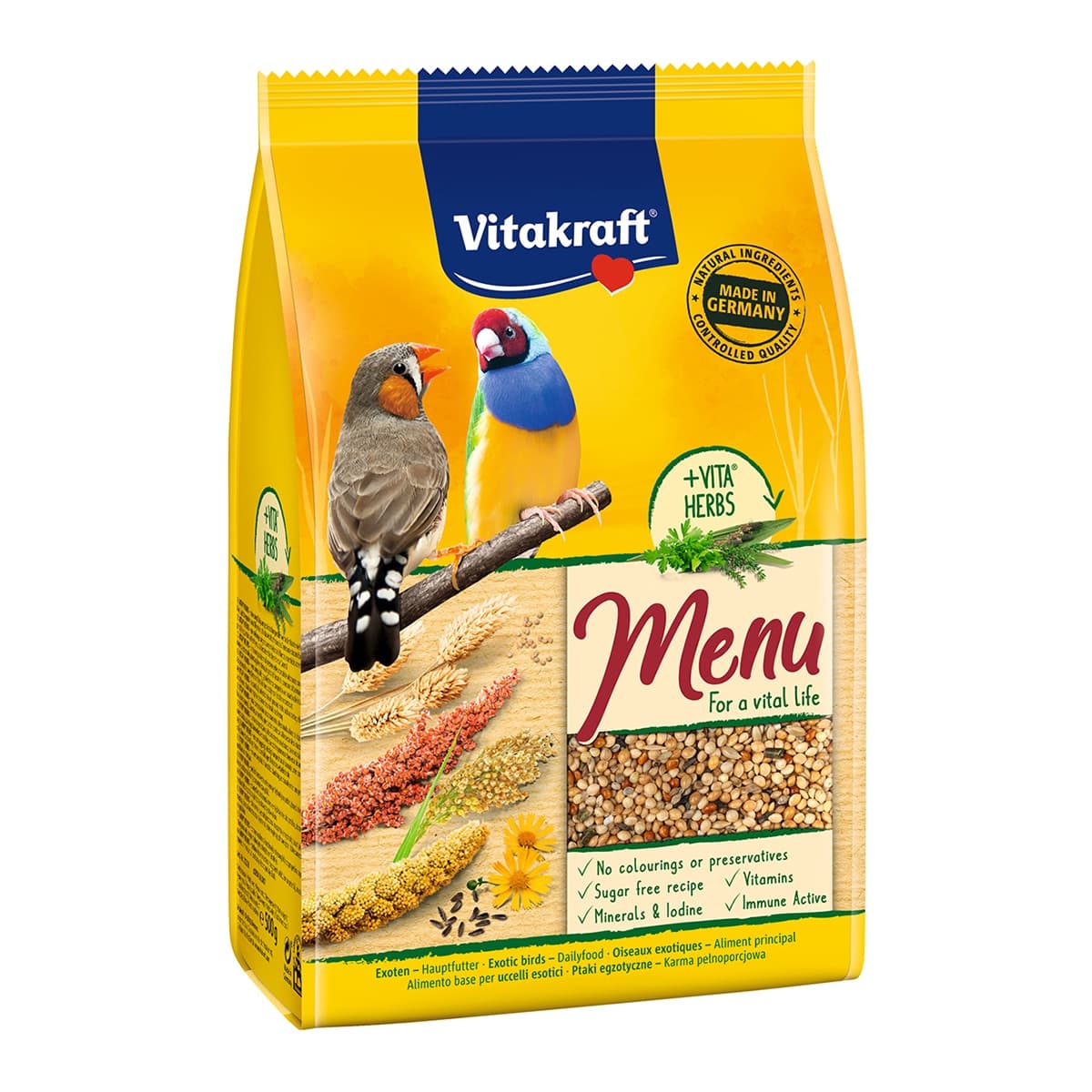 Vitakraft - Menú para aves exóticas Vitakraft +Vita Herbs 500 g.