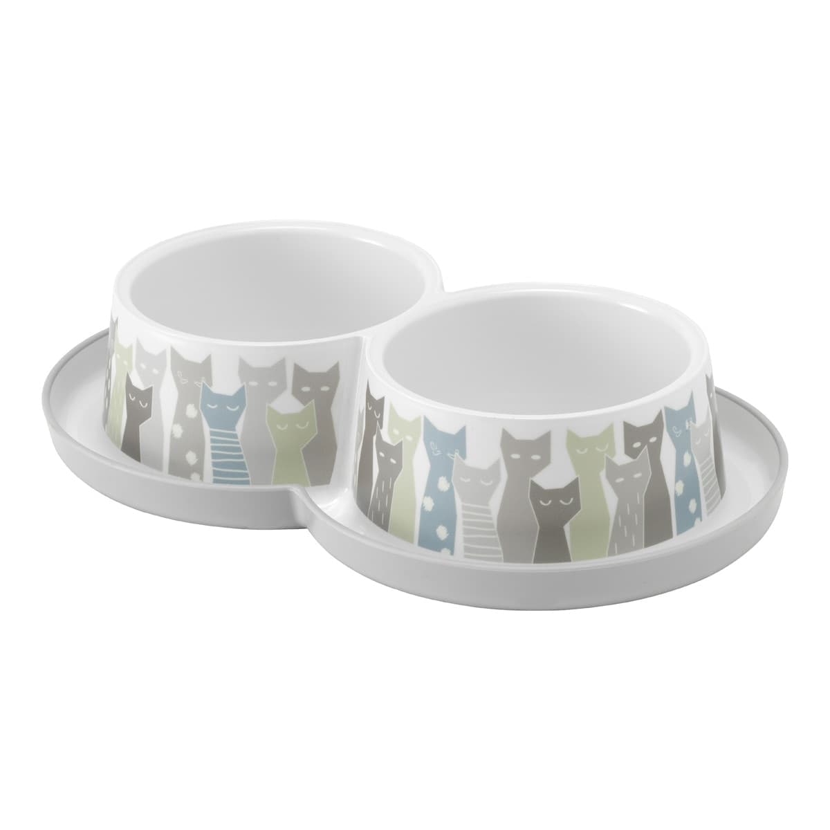 Karlie - Comedero Karlie para gatos cuenco doble Maasai 2 x 350 ml.