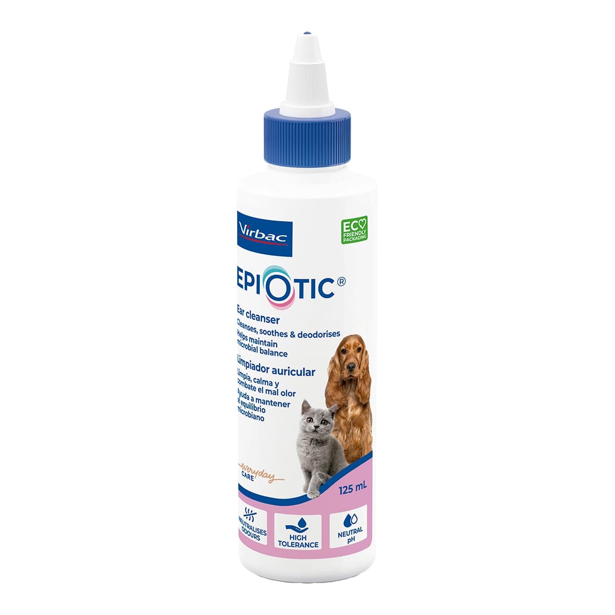 Virbac - Solución limpiadora auricular Virbac para perros y gatos Epi Otic 125 ml.