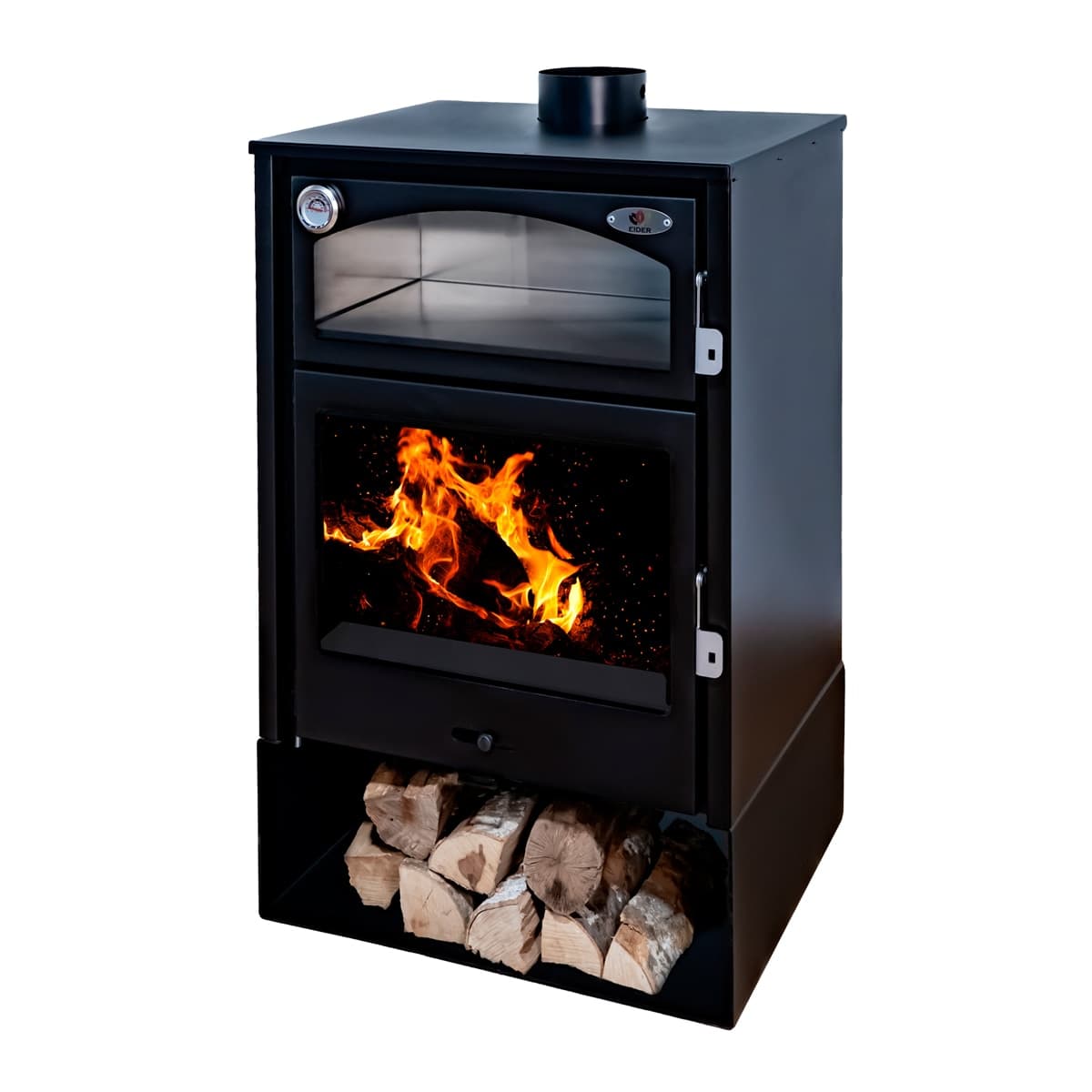 Eider - Estufa de leña Aston con horno.