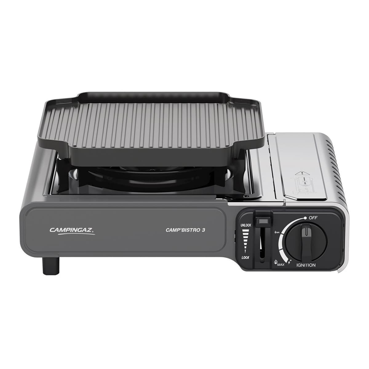 Campingaz - Hornillo camping Bisgtro 3 con Plancha.