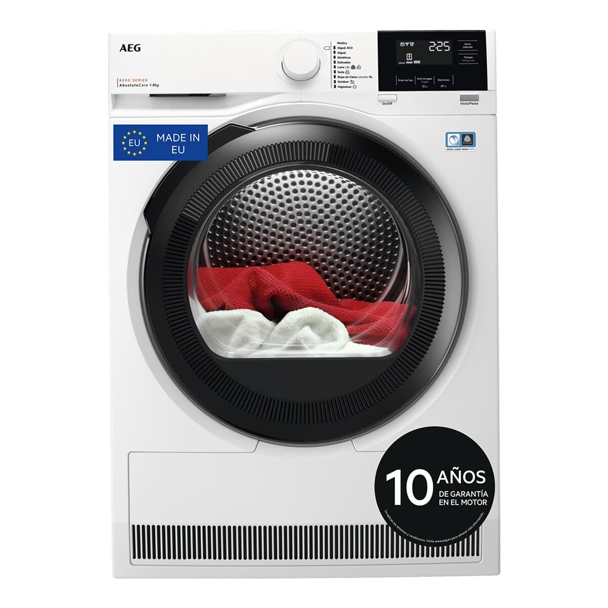 AEG - Secadora AEG 8 kg, Bomba de calor, Absolutecare - TR818A4OB (Reacondicionado Grado C).