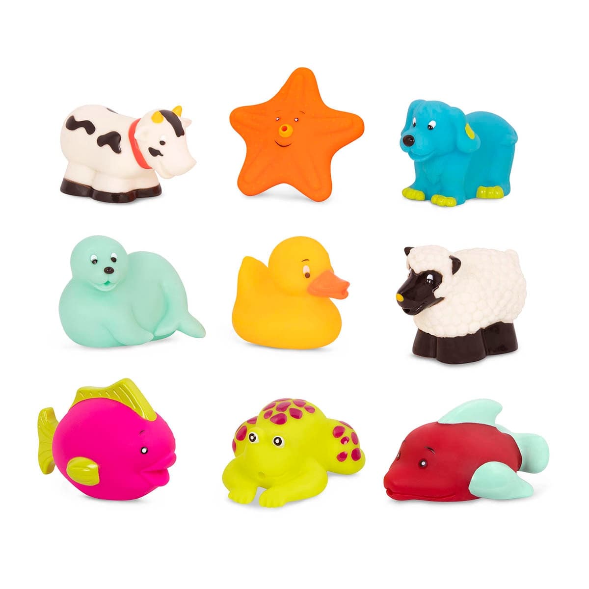 B.TOYS - Juguetes de Baño Bath Buddies 9 Piezas B. Toys.