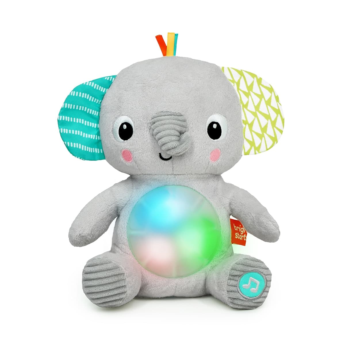 Bright Starts - Peluche musical elefante Hug-a-bye Baby Bright Stars.