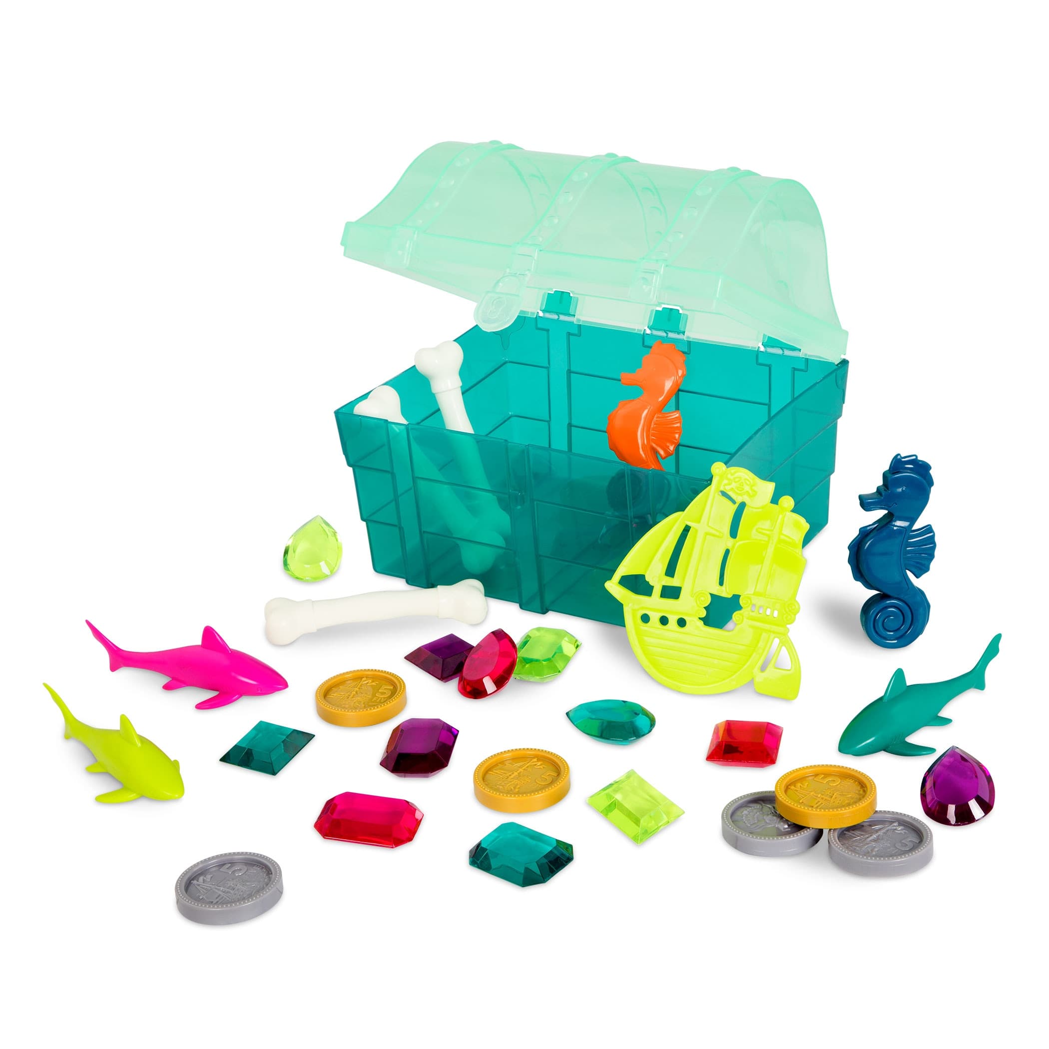 B.TOYS - Set acuatico cofre tesoro pirata 28 piezas B Toys.