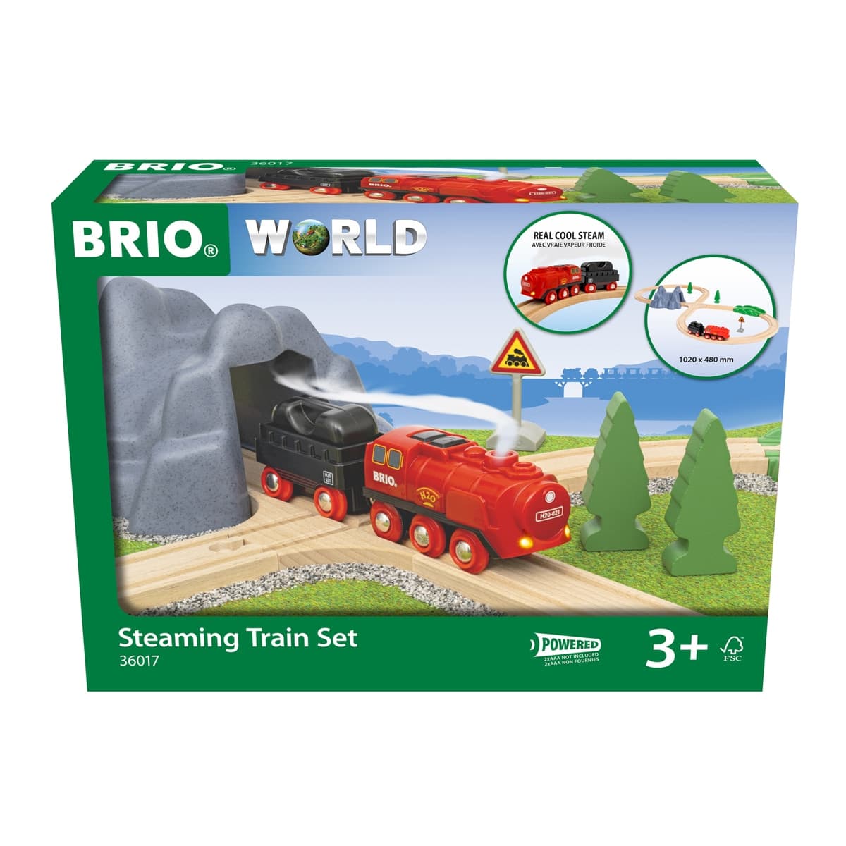 BRIO - Set ferroviario con tren de vapor Brio.