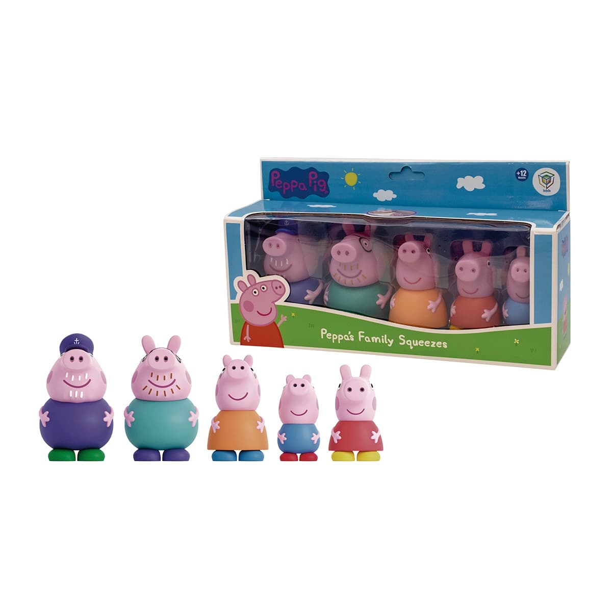 Deqube - Pack 5 Figuras de baño Familia Peppa Pig Deqube.