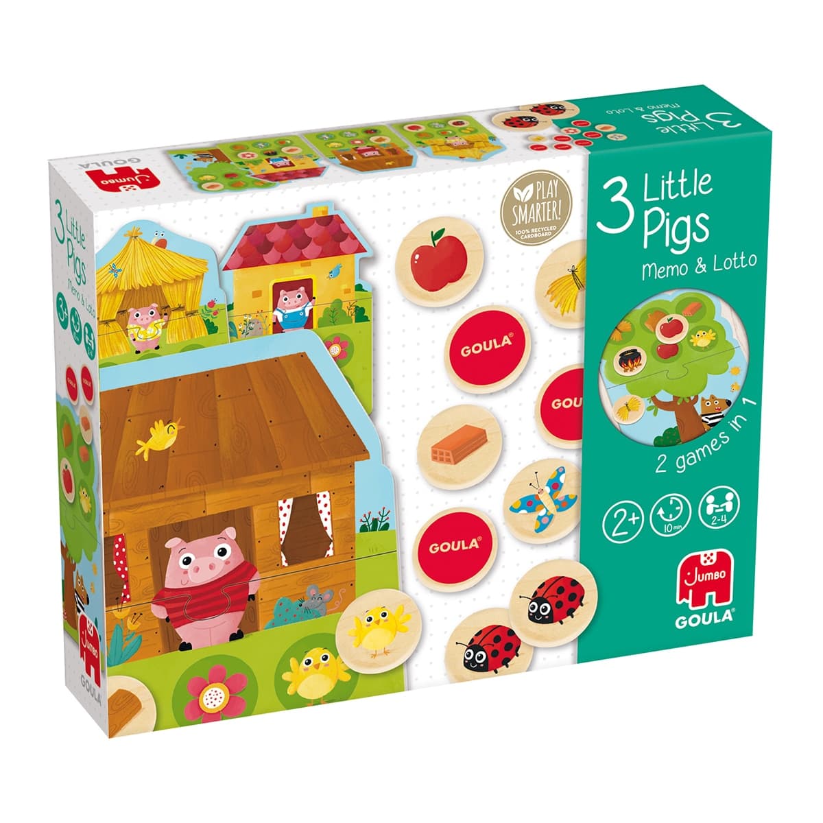 Goula - Juego educativo 3 Little Pigs Memo & Loto Goula.