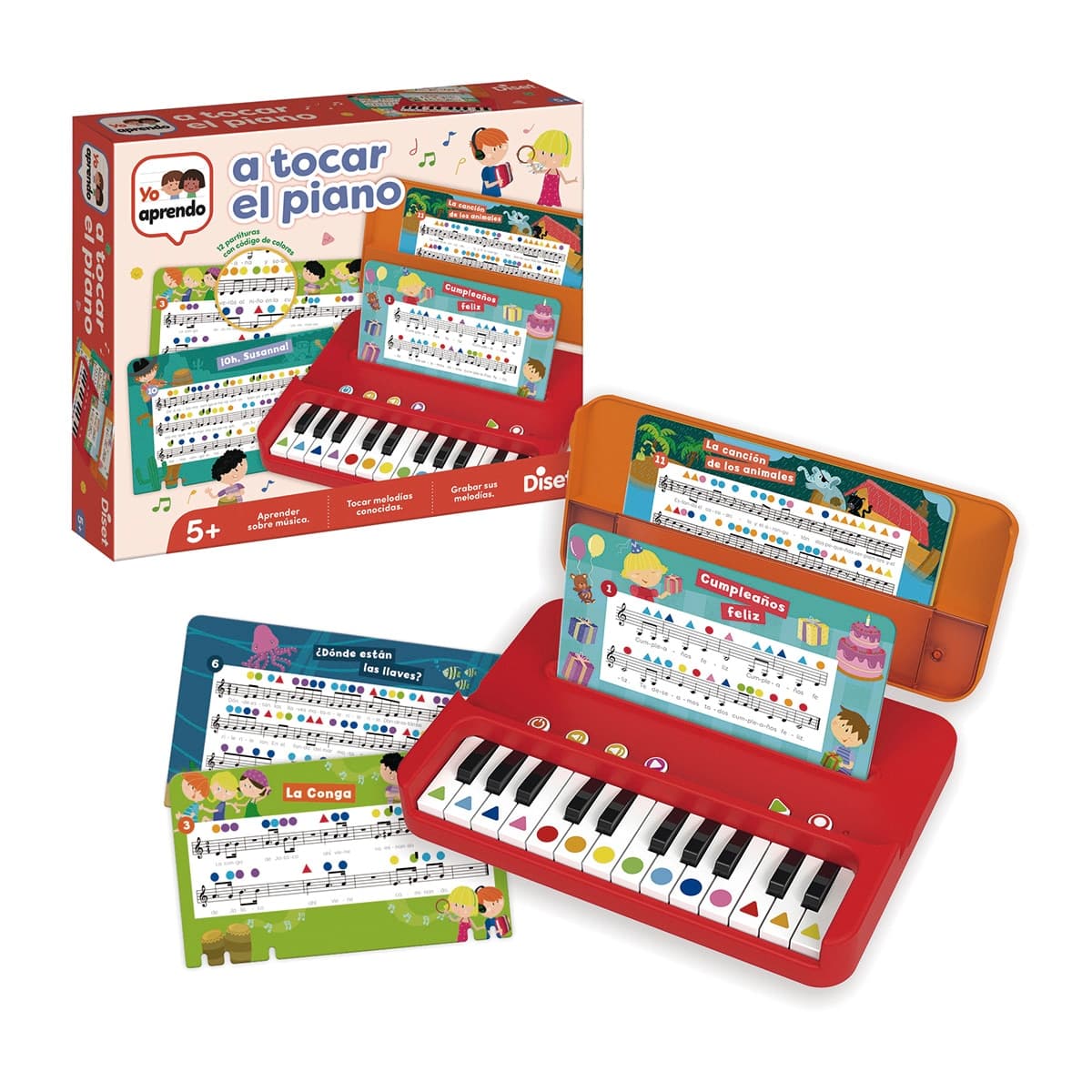 Diset - Maletín educativo para tocar el piano Yo Aprendo Diset.