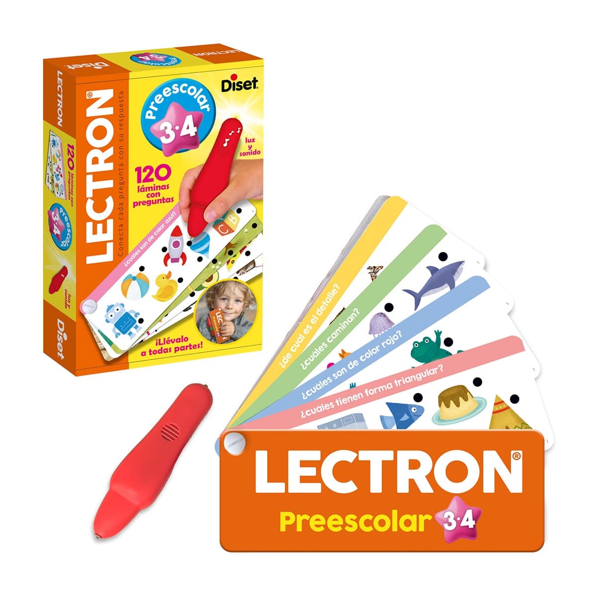Diset - Juego educativo portátil Lectron Fan on the Go Preescolar Diset.
