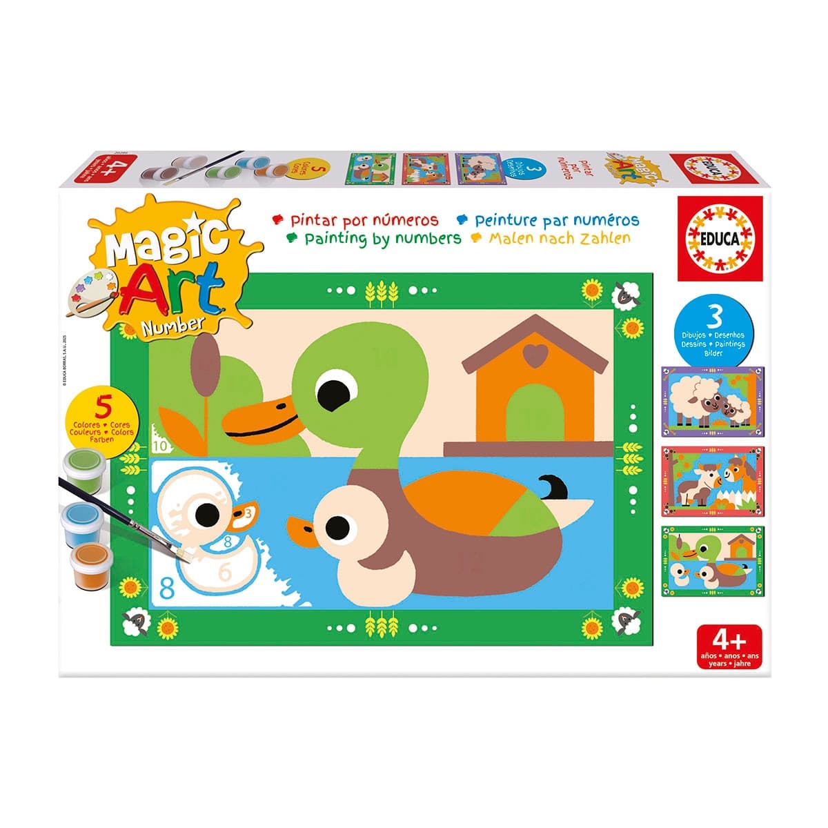 EDUCA - Manuelidad Magic Art Number Granja +4 Educa.