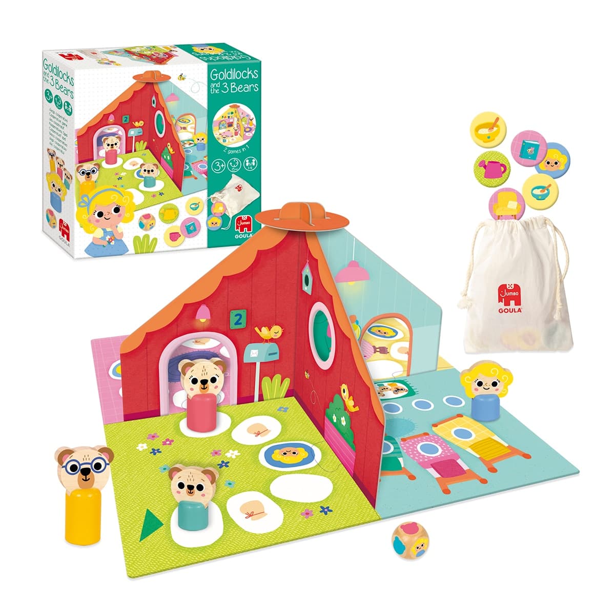 Goula - Juego de mesa infantil Ricitos de Oro y Tres Ositos Goula Diset.