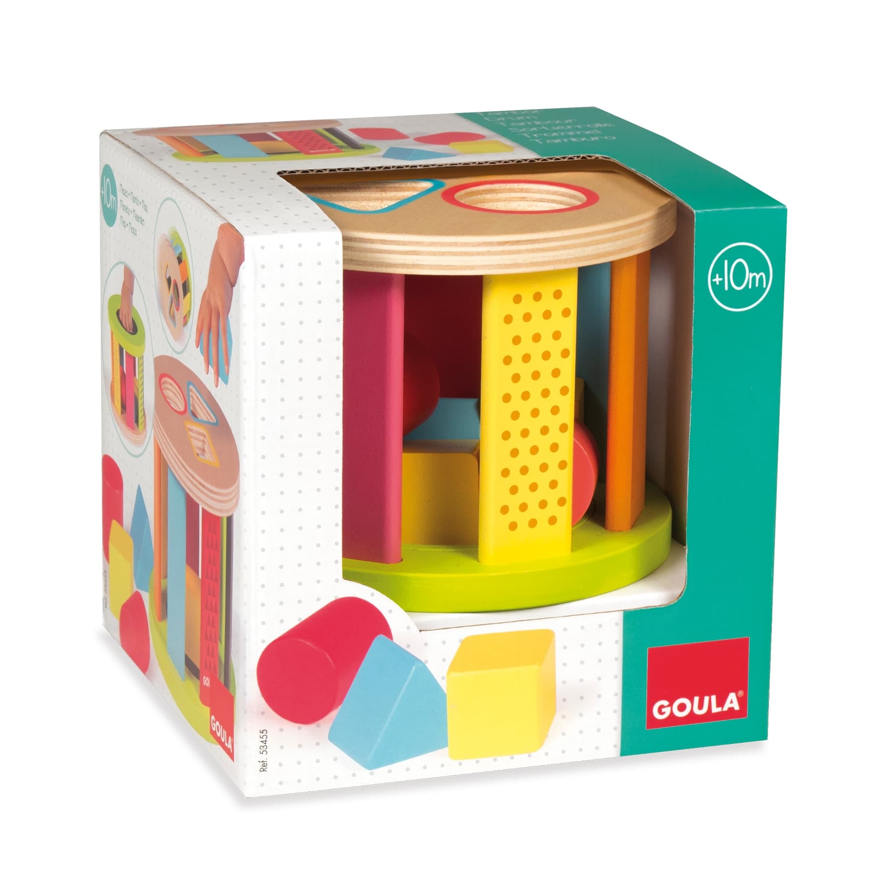 Goula - Tambor juguete de madera.