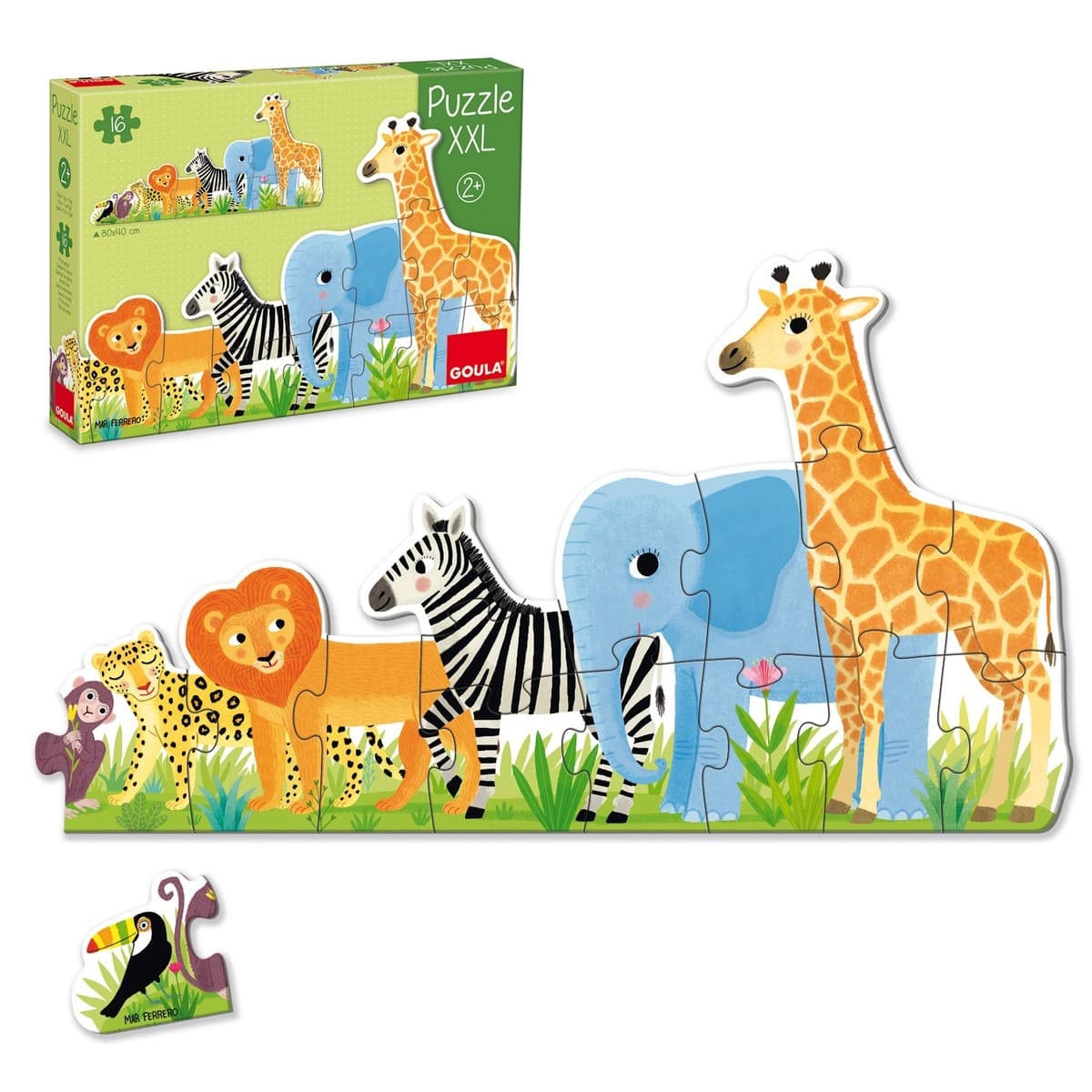 Goula - Juguete educativo Puzzle XXL La selva y sus animales Goula.